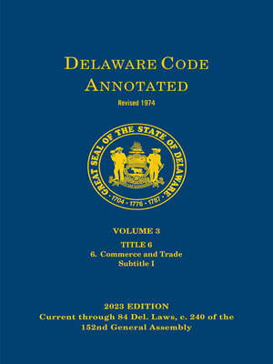 cover image of Delaware Code Annotated
